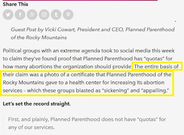 Snopes tries to debunk Planned Parenthood’s ‘abortion quotas’ with another sloppy ‘fact check’ image