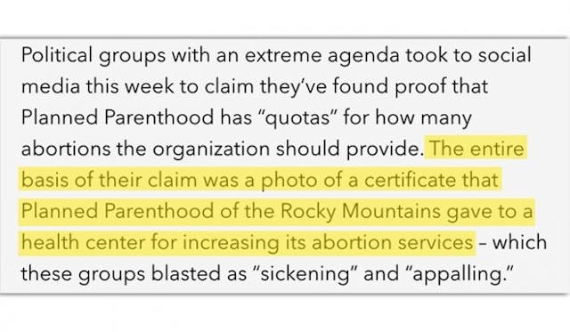 Planned Parenthood’s abortion quota certificate proven authentic – by Planned Parenthood image