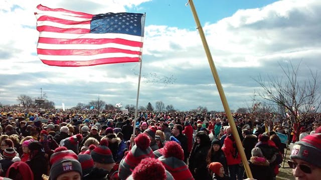 Attendees at the 2017 March for Life rally pro-life millennial women