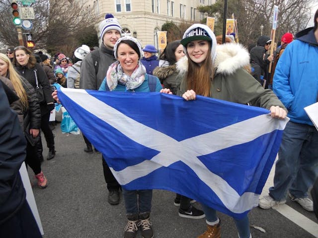 Louise Grant (left) and Lily Kearns (right) pro-life millennial women