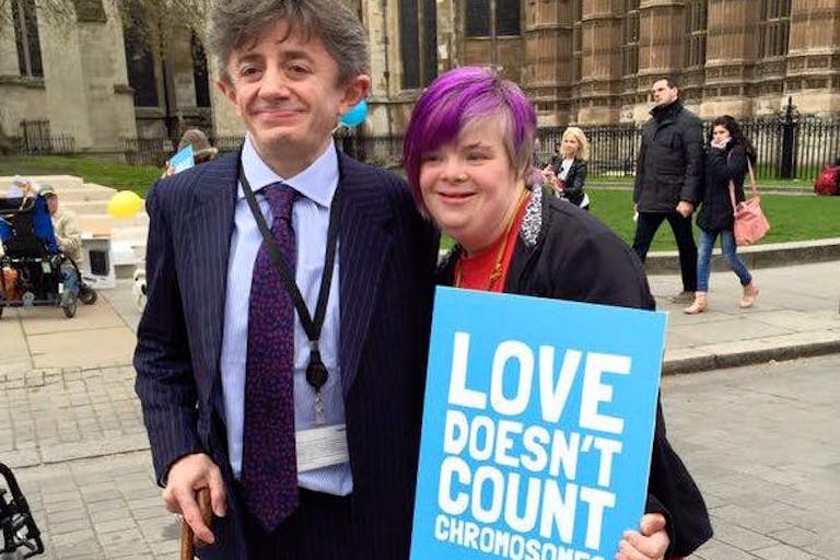 Lord Kevin Shinkwin (left) Lord Kevin Shinkwin (left), Photo credit: David Alton Facebook page