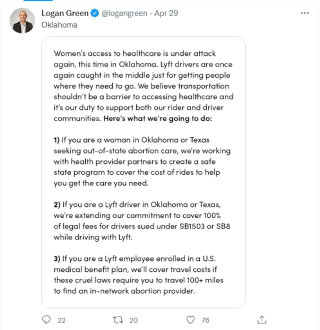 Uber, Lyft to extend coverage of legal fees for drivers sued under Oklahoma law image