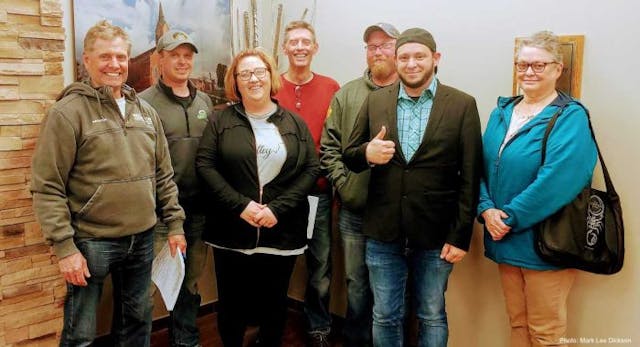 Right To Life of East Texas Director Mark Lee Dickson poses with the Willey Iowa City Council (Photo: Mark Lee Dickson)