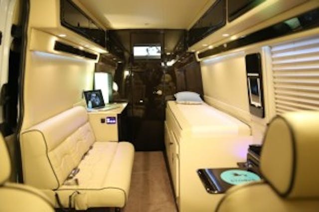 Interior of Save the Storks mobile unit