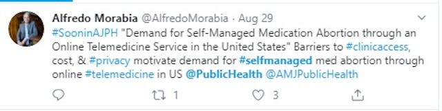 American Journal of Public Health editor Alfredo Morabia on self-managed abortion (Image: Twitter) Image: American Journal of Public Health editor Alfredo Morabia on self-managed abortion (Image: Twitter)