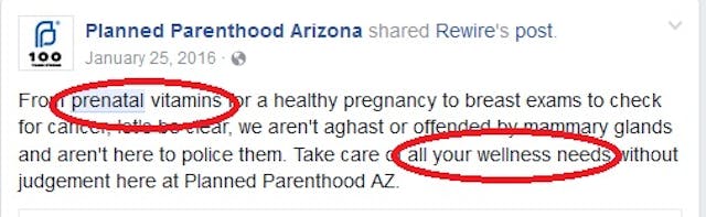 Arizona media outlet fails to fact check AZ Planned Parenthood CEO on prenatal care image