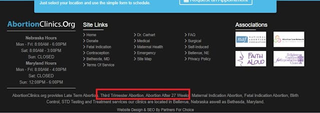 Image: LeRoy Carhart third trimester abortions Website