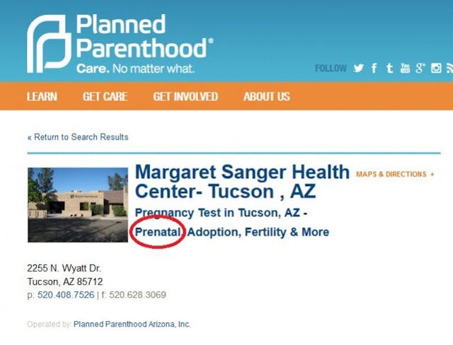 Arizona media outlet fails to fact check AZ Planned Parenthood CEO on prenatal care image