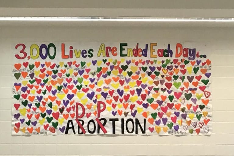 Photo via Carmel Students for Life Facebook page