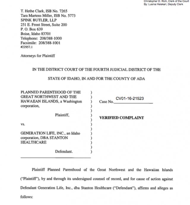 http://www.redstate.com/kiradavis/2016/12/10/idaho-planned-parenthood-suing-pro-life-pregnancy-center-neighbors-providing-healthcare/