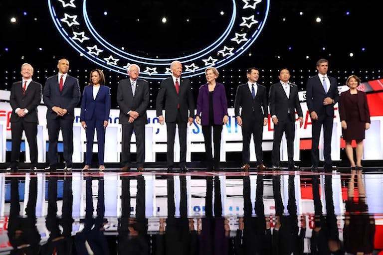 Democratic Presidential Candidates Participate In Fourth Debate In Ohio