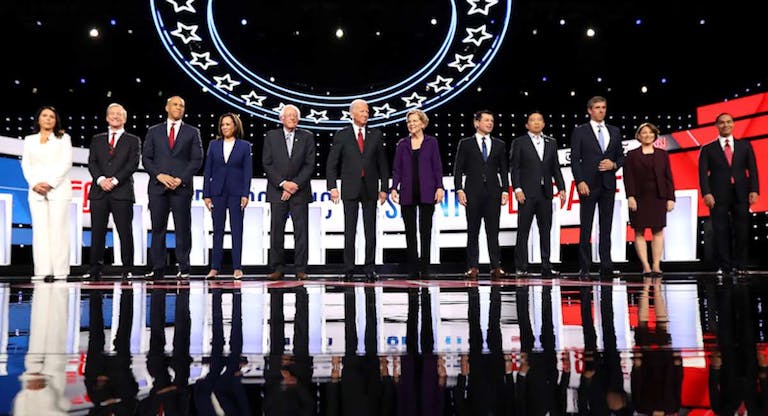 Democratic Presidential Candidates Participate In Fourth Debate In Ohio