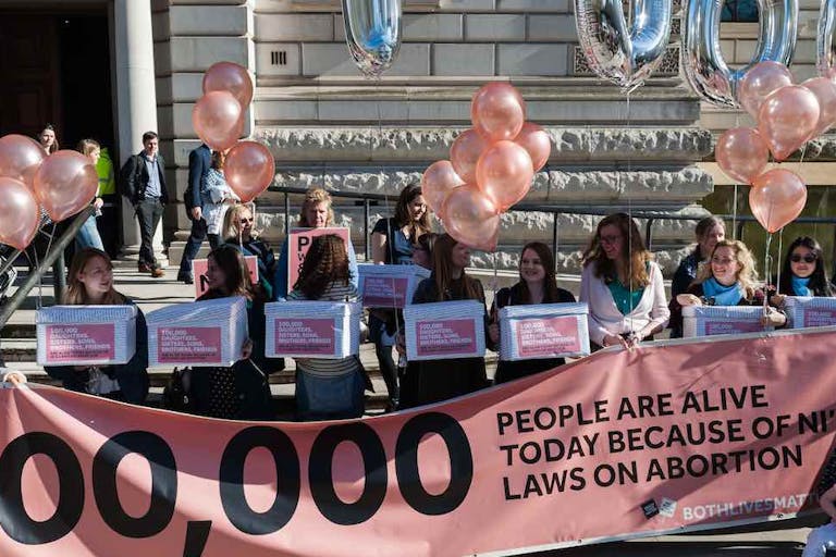 Northern Ireland Abortion Rights Protests in London