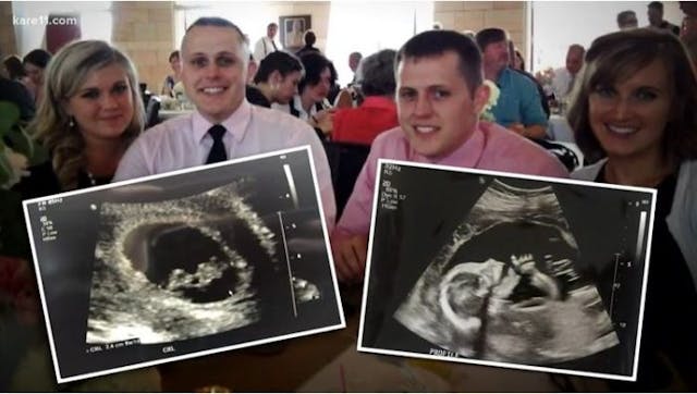 Screenshot KARE11 DOUBLY BLESSED: Identical twins become first time fathers to baby boys on same day image