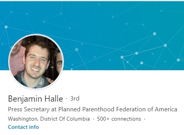 Ben Halle left Planned Parenthood for Buttigieg campaign (Image: LinkedIn) Image: Ben Halle left Planned Parenthood for Buttigieg campaign (Image: LinkedIn)