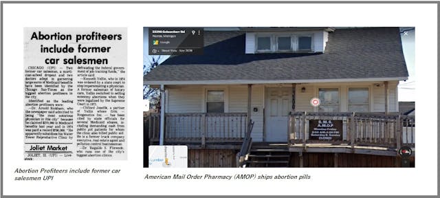 Image: 1970s v 2022 car salesmen dealerships still in business of abortion