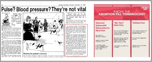 Image: 1970s v 2022 shoddy and incompetent abortion care