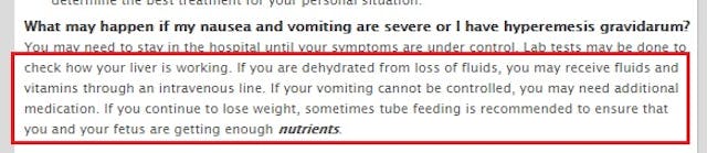 Image: ACOG Hyperemesis on website