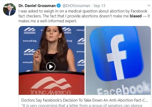 Daniel Grossman claims he is not biased on abortion (Image: Twitter) Image: Daniel Grossman claims he is not biased on abortion (Image: Twitter)