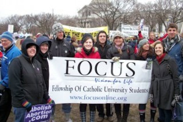 Andi and Sean (far right) at the 2010 March for Life. Andi and Sean (far right) at the 2010 March for Life.