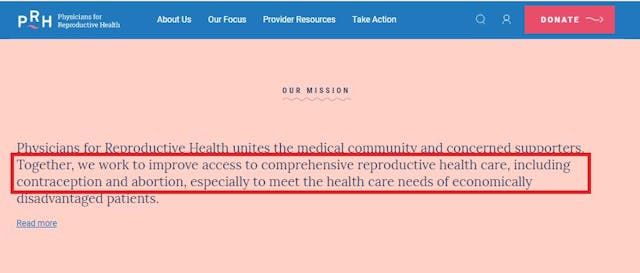 PRH’s stated mission includes advocating for abortion and abortion providers Image: PRH’s stated mission includes advocating for abortion and abortion providers