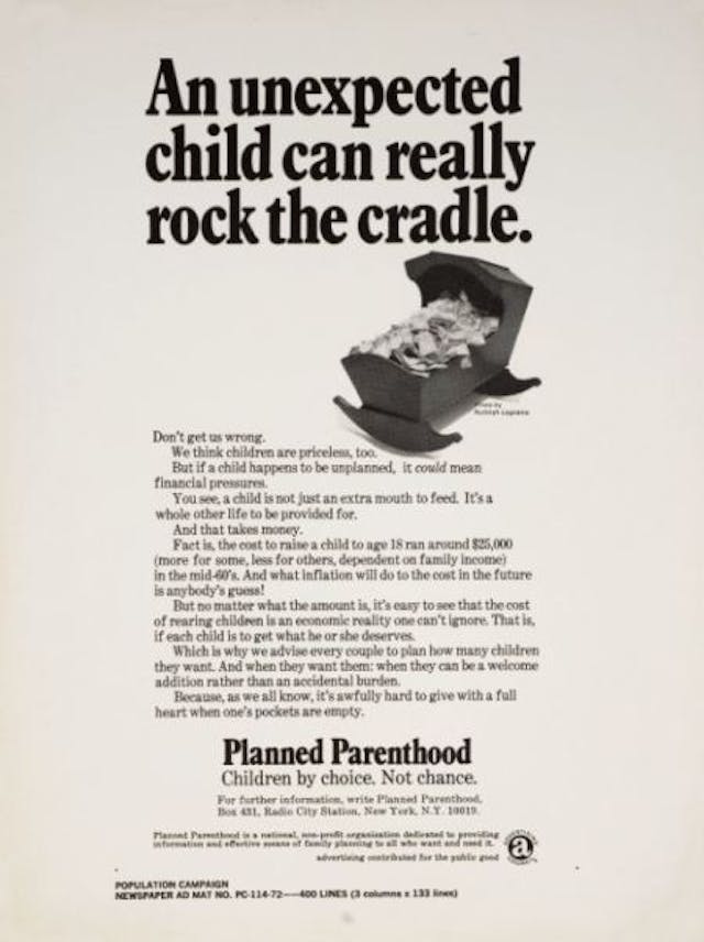 Planned Parenthood, children by choice, not chance.
Collection:
Images from the History of Medicine (NLM) Planned Parenthood, children by choice, not chance. Collection: Images from the History of Medicine (NLM)