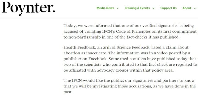 Poynter to investigate Health Feedback after abortionists targeted Live Action Image: Poynter to investigate Health Feedback after abortionists targeted Live Action