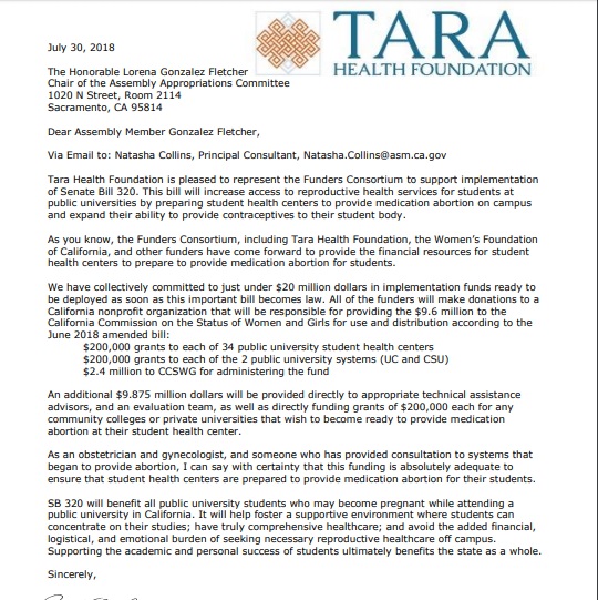 Image: TARA Health foundation funds abortion pill on college campus