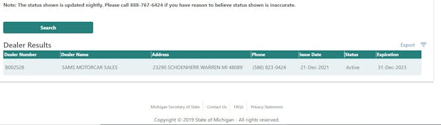 Abortion Pill Pharmacy located in building with car dealer according to Michigan SOS Image: Abortion Pill Pharmacy located in building with car dealer according to Michigan SOS