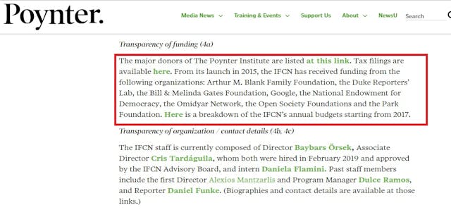 Poynter funded by abortion philanthropists accessed 09112019 Image: Poynter funded by abortion philanthropists accessed 09112019