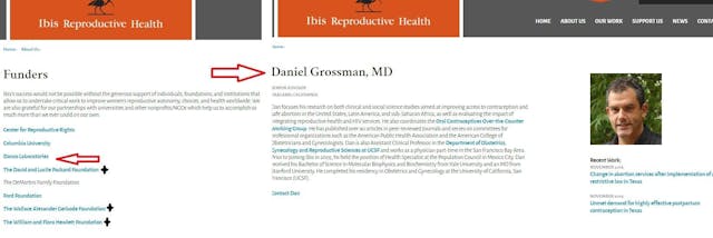 Image: Daniel Grossman works with Ibid funded by abortion pill mfg Danco