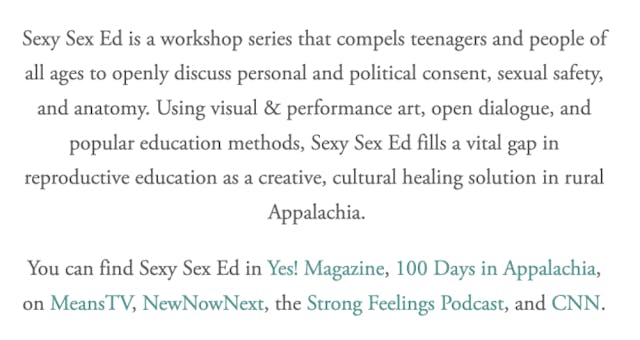 Screenshot SexySexEd.org