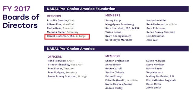 Image: Daniel Grossman is on board of NARAL 2017 (Image: NARAL 2017 AR)