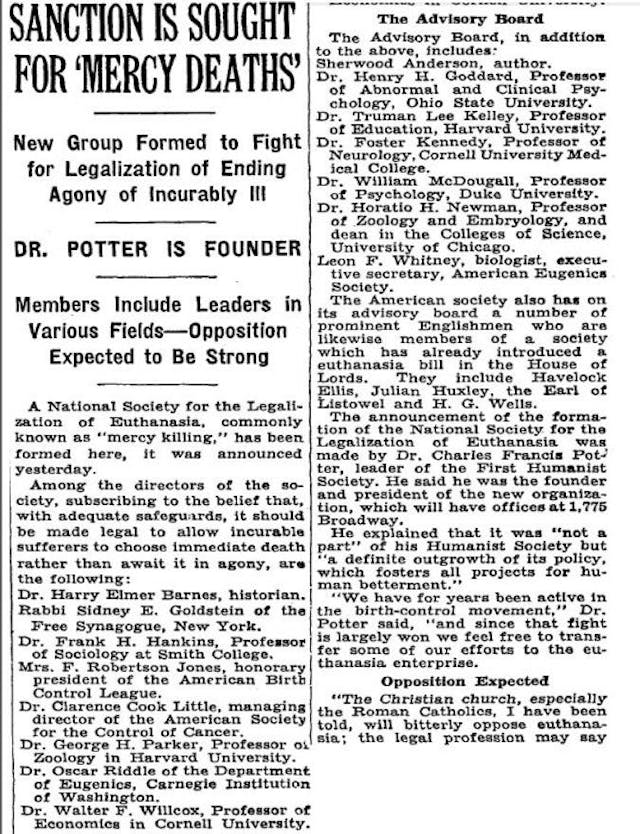 1938 Euthanasia Society forms 1938 Euthanasia Society forms