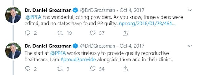 Image: Daniel Grossman provides abortions at Planned Parenthood (Image: Twitter)