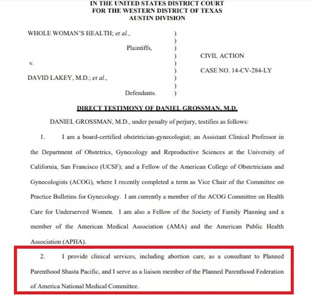 Daniel Grossman abortion and consultant to Planned Parenthood Image" Daniel Grossman abortion and consultant to Planned Parenthood