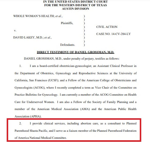 Image" Daniel Grossman abortion and consultant to Planned Parenthood