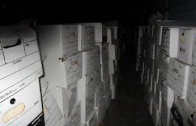 Medical records left behind by a Michigan abortion clinic (Image credit: Lynn Mills)