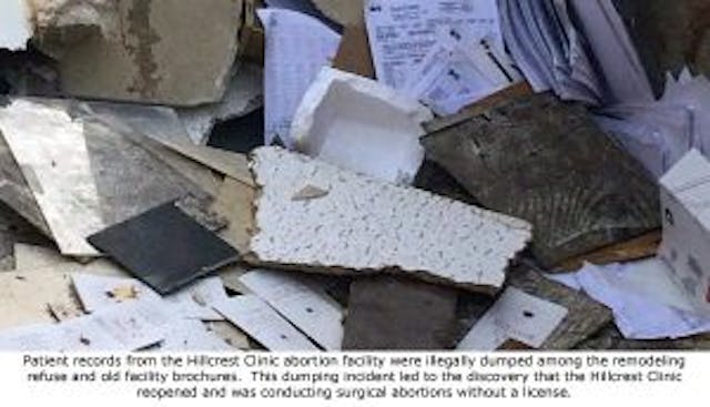 Medical records from abortion clinic found among remodeling trash Medical records from abortion clinic found among remodeling trash