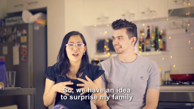 Screenshot of Chika and Al from the pregnancy surprise video. Screenshot of Chika and Al from the pregnancy surprise video.