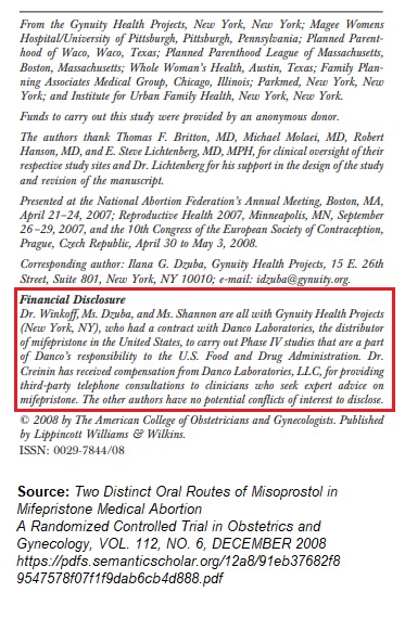 Image: Gynuity founder received funding from abortion pill mfg Danco