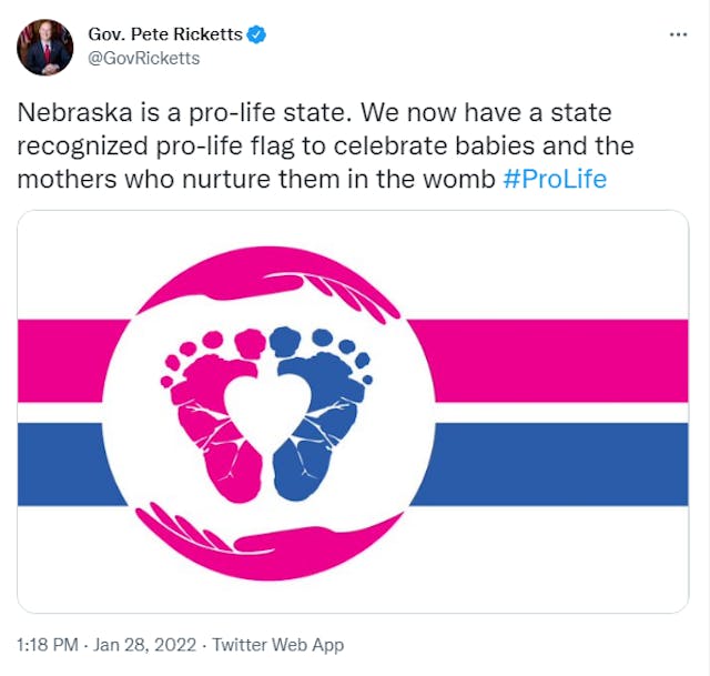 Proclamation officially declares Nebraska to be a pro-life state image