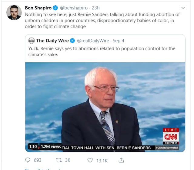 ben shapiro bernie sanders
