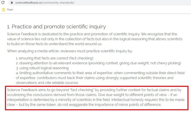 Image: ScienceFeedback Community Standards