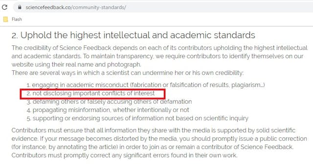 Health Feedback Community standards Image: HealthFeedback Community standards