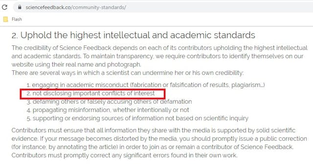 Image: HealthFeedback Community standards
