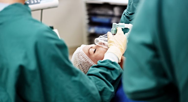 The patient is responding well to the anesthesia