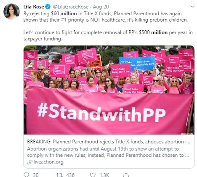 Image: Planned Parenthood defund $500 million (Image: Twitter)