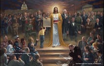 Jon McNaughton, abortion, Jesus, America, choice, mother, disabled, One Nation Under God