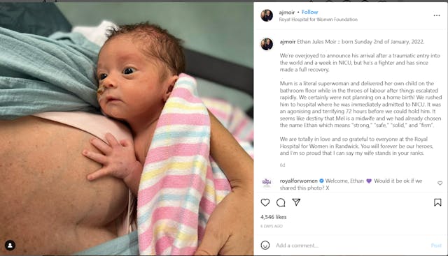 Australian mom saves own ‘barely breathing’ preemie when no ambulance is available image